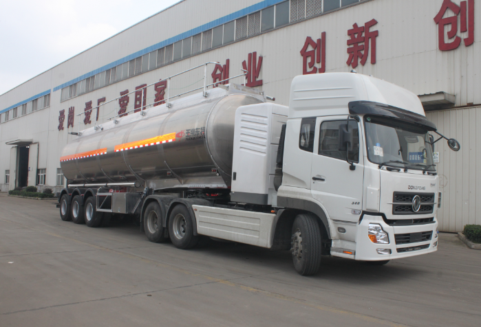 47,000 liters aluminum crude oil tank semi-trailer